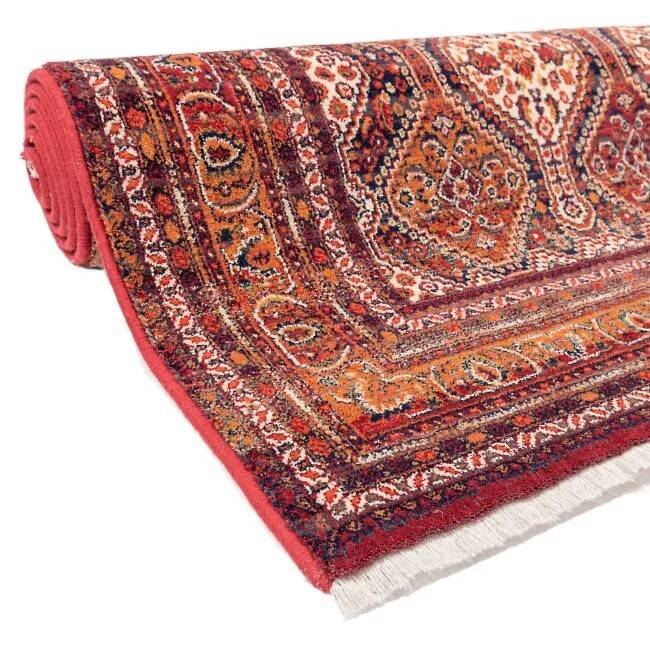 Red oriental-style rug