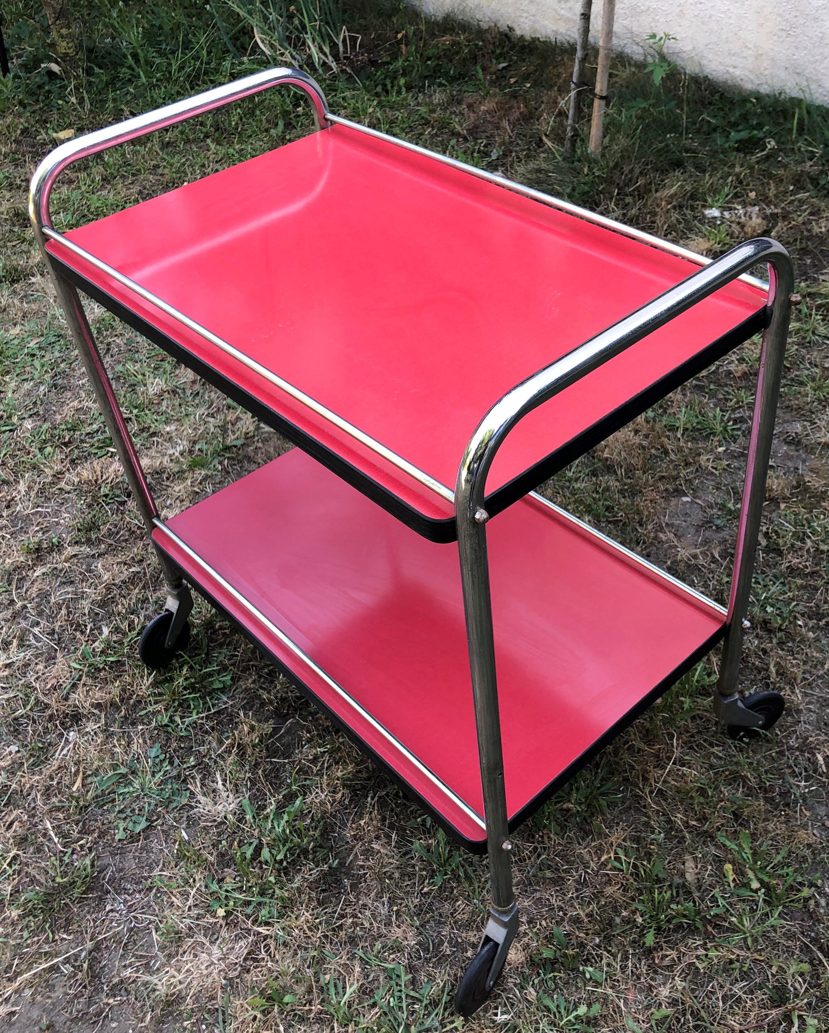 Vintage red formica server