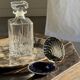 Crystal whisky decanter with diamond point pattern H23