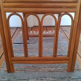 Vintage bamboo psyche mirror 38x150cm