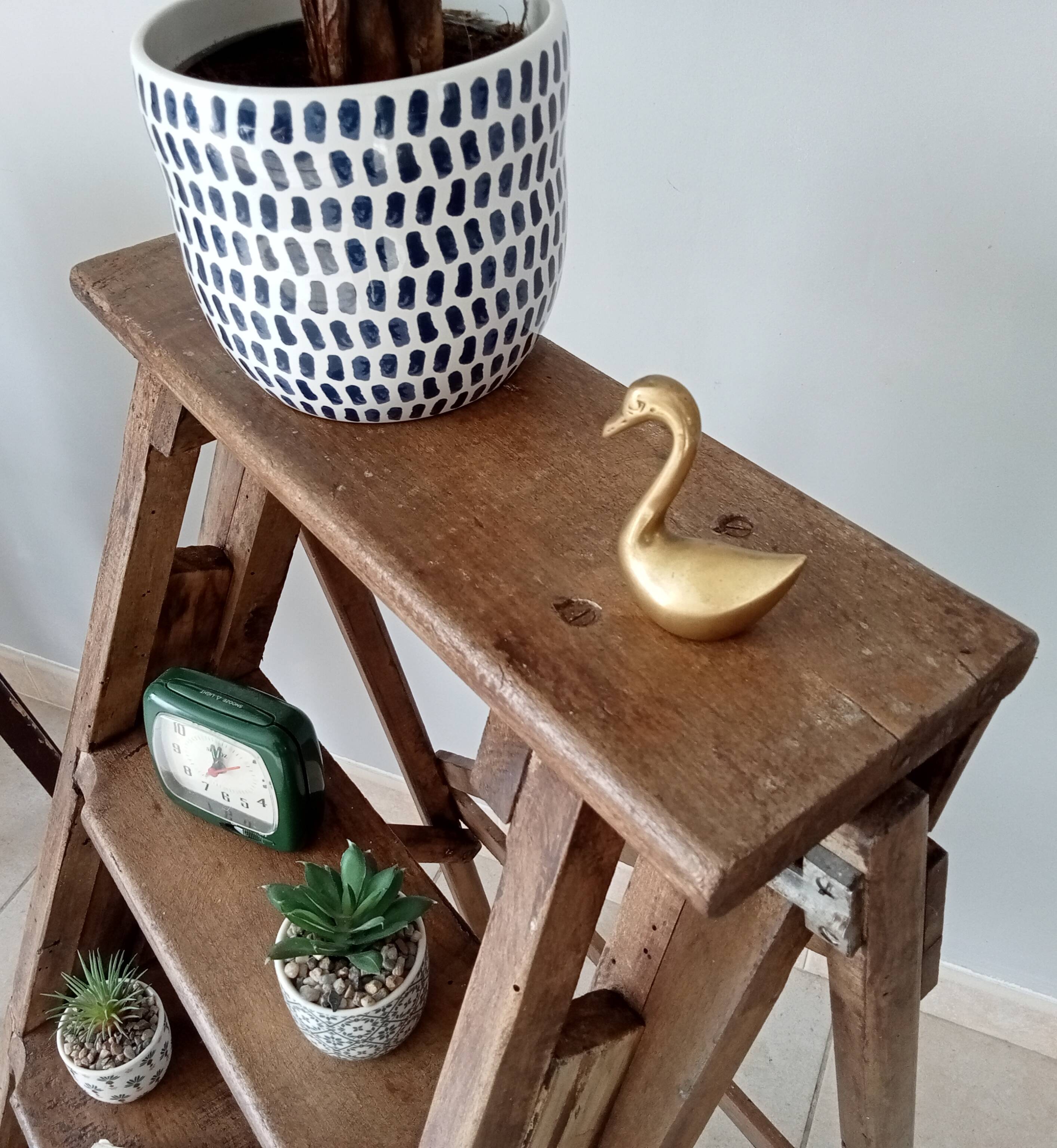 Wooden workshop stepladder 50s