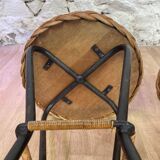 Metal and wicker bar stools