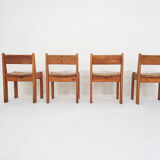 Set of four dining chairs by Ate van Apeldoorn for Houtwerk Hattem, The Netherlands 1970's