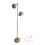 Vintage chrome floor lamp with double adjustable globe – 70s / Spa style