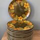Set of 14 vintage flat plates MBFA Pornic, model "Candice"
