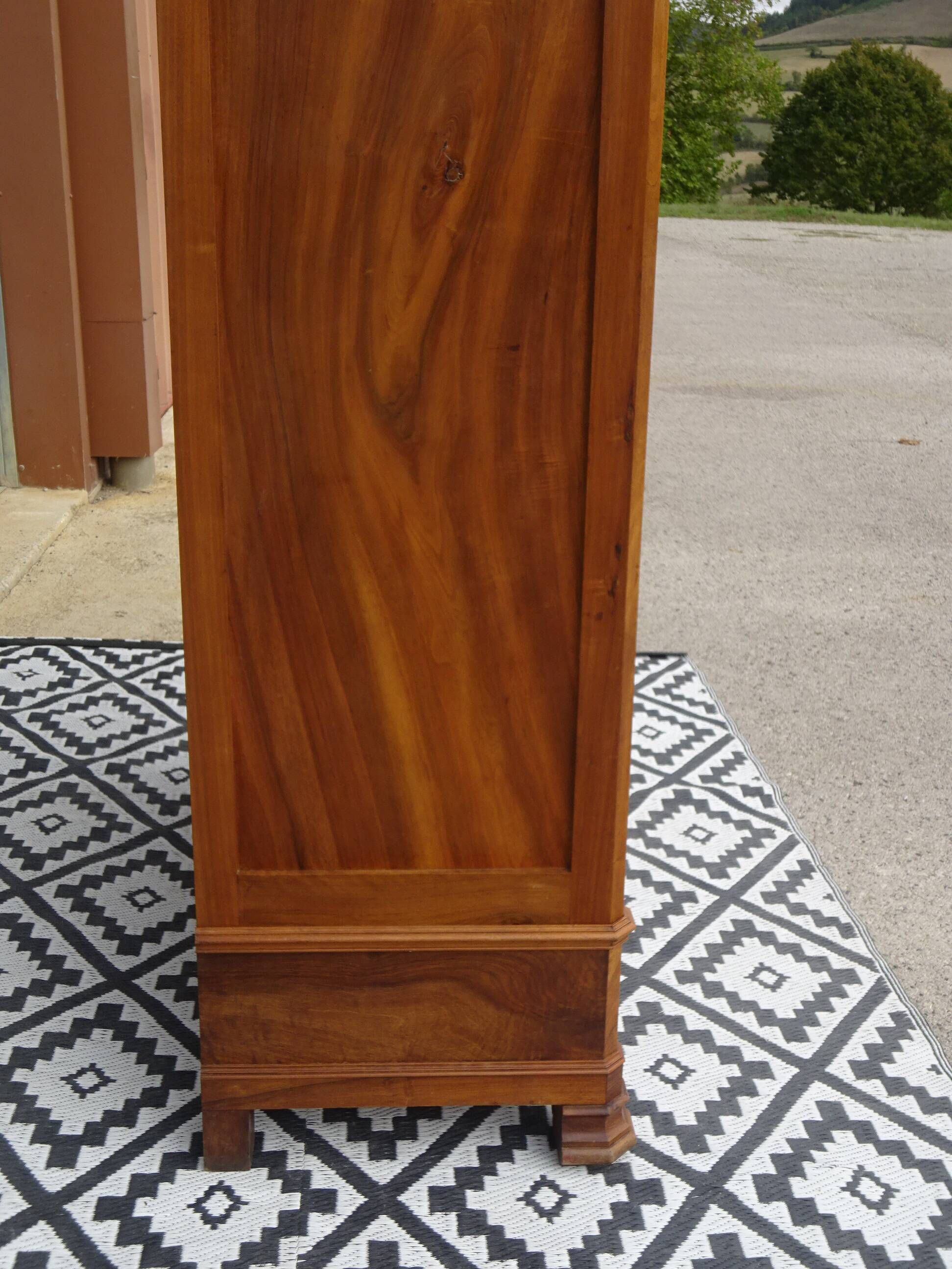 Large antique wardrobe in solid walnut