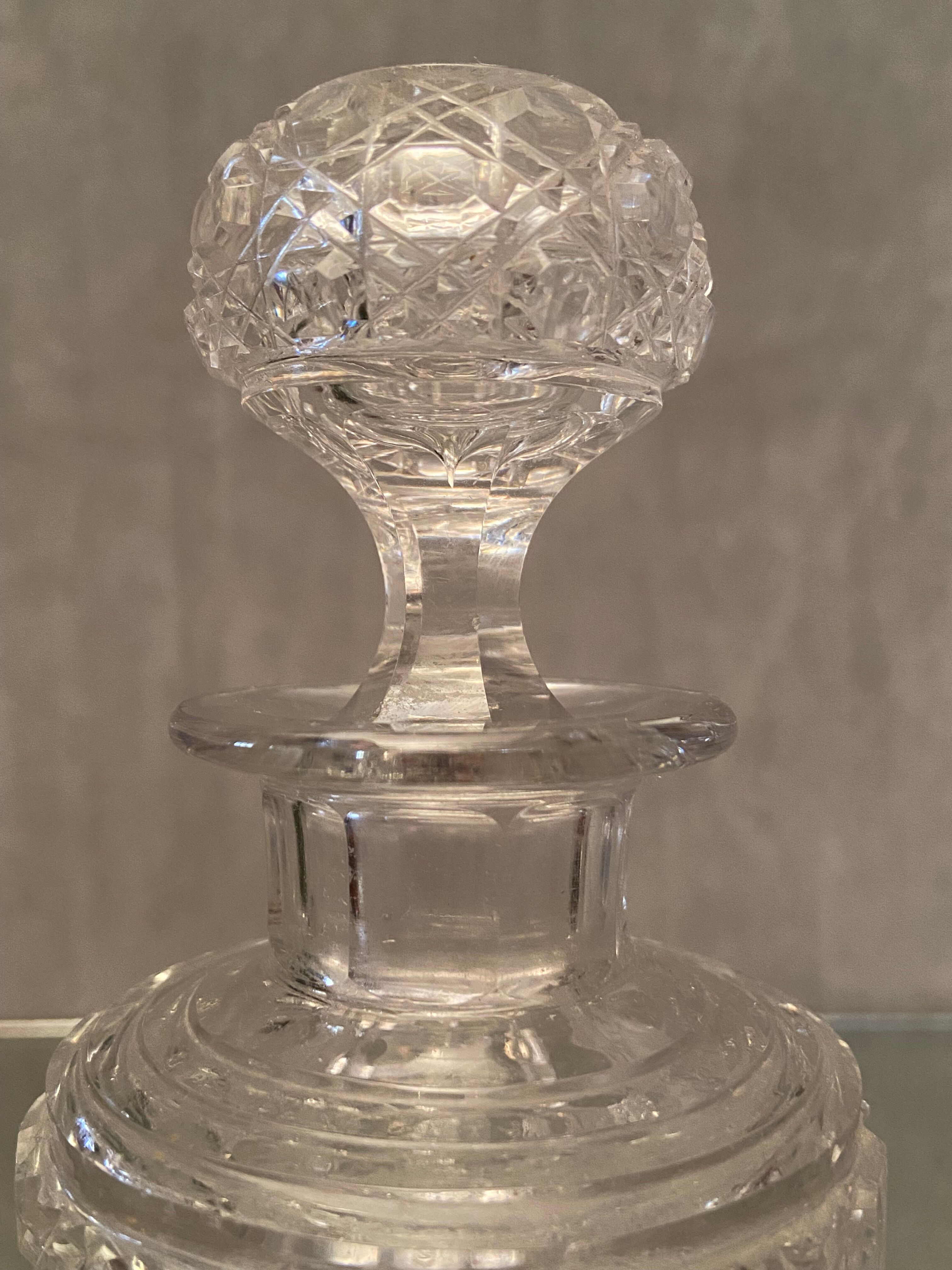 Cut crystal bottle Baccarat Saint Louis