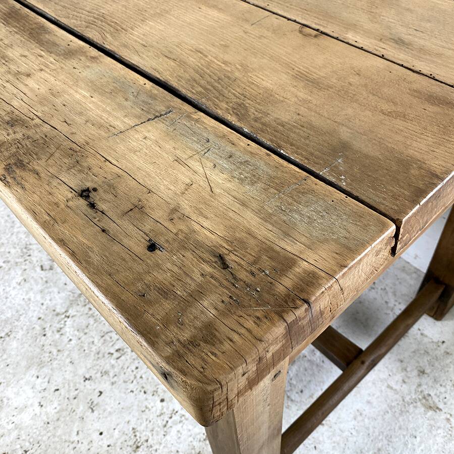 Solid wood farm table