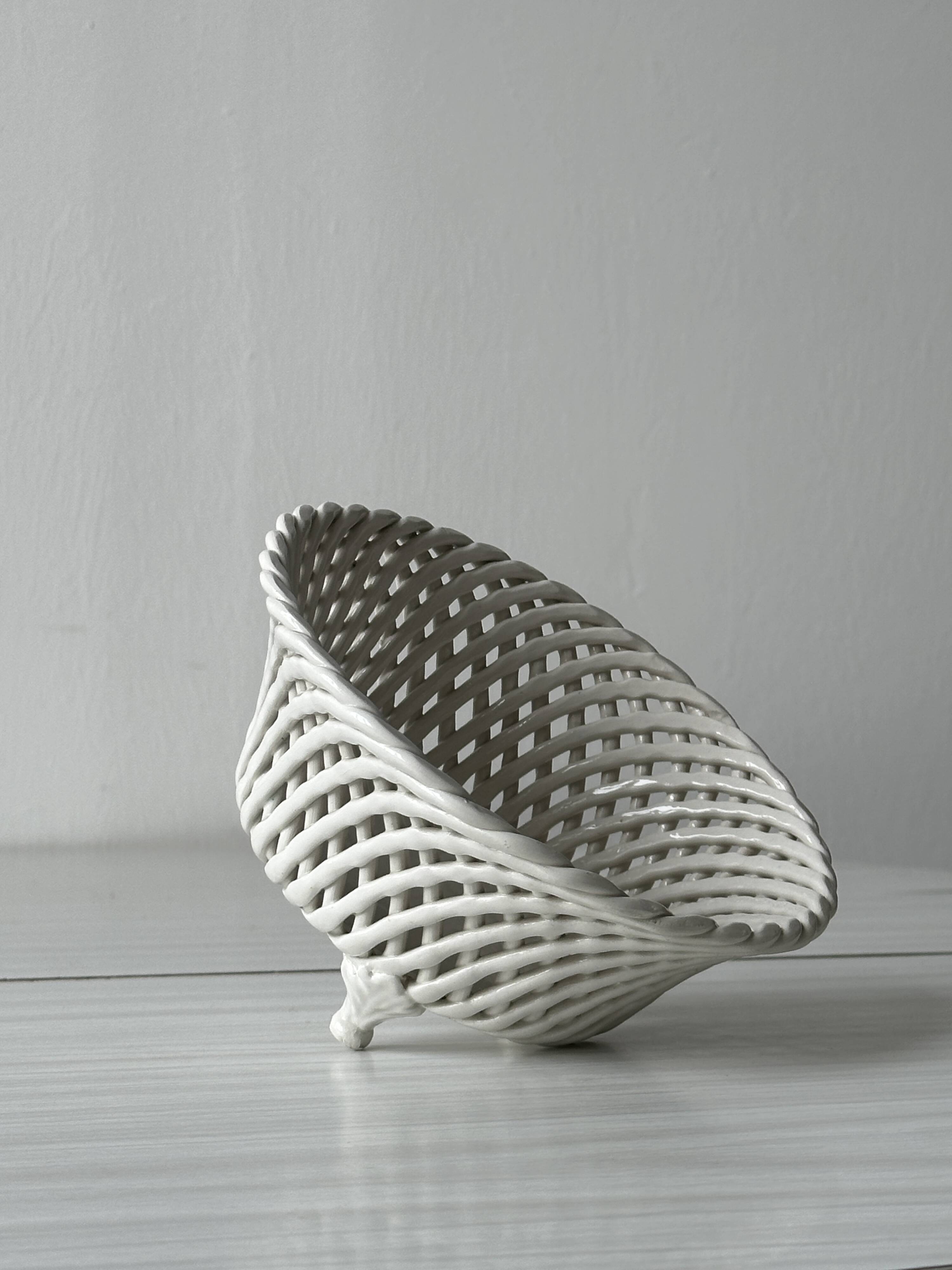 Bowl - braided salad bowl in French ceramic