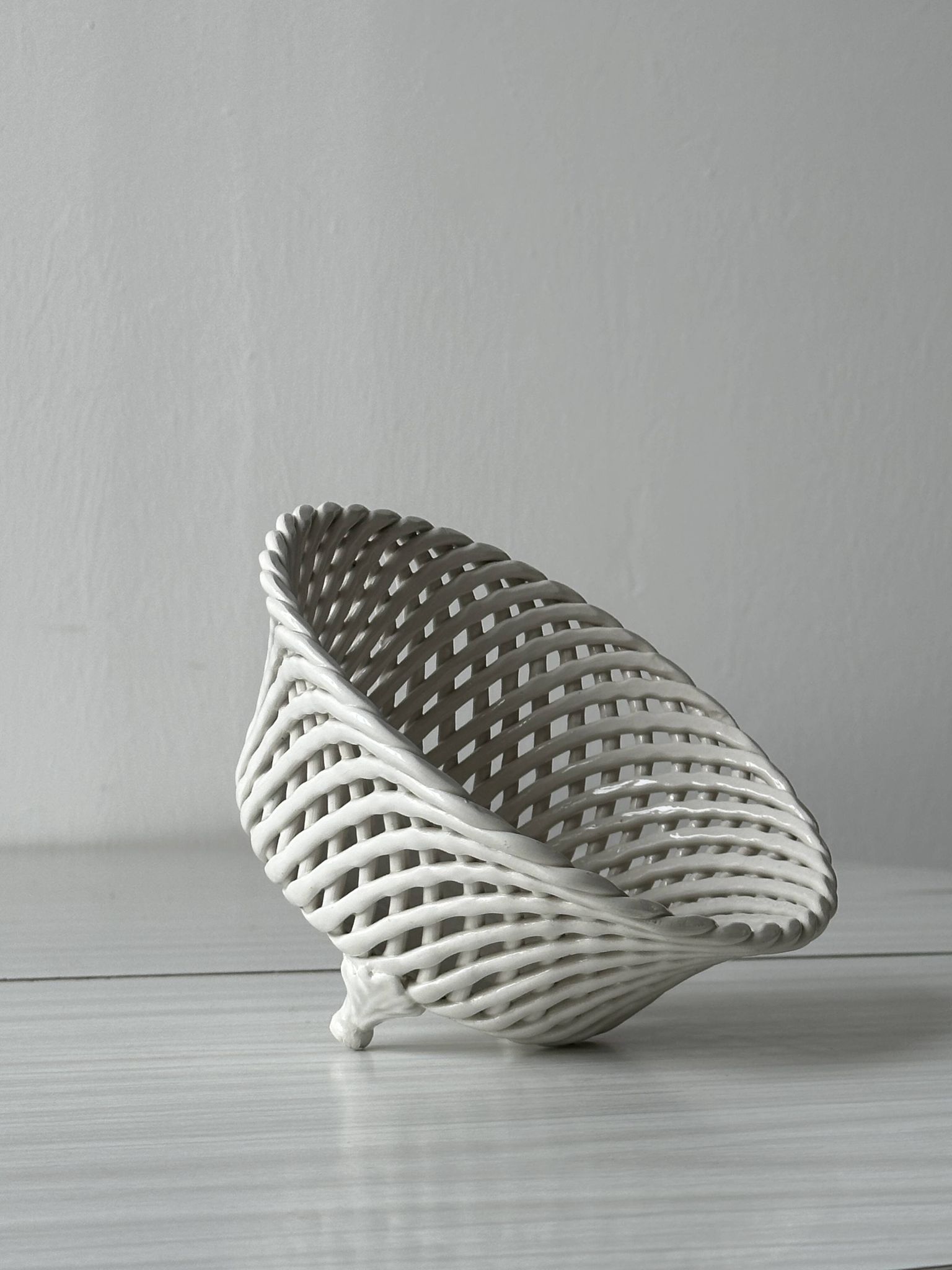 Bowl - braided salad bowl in French ceramic