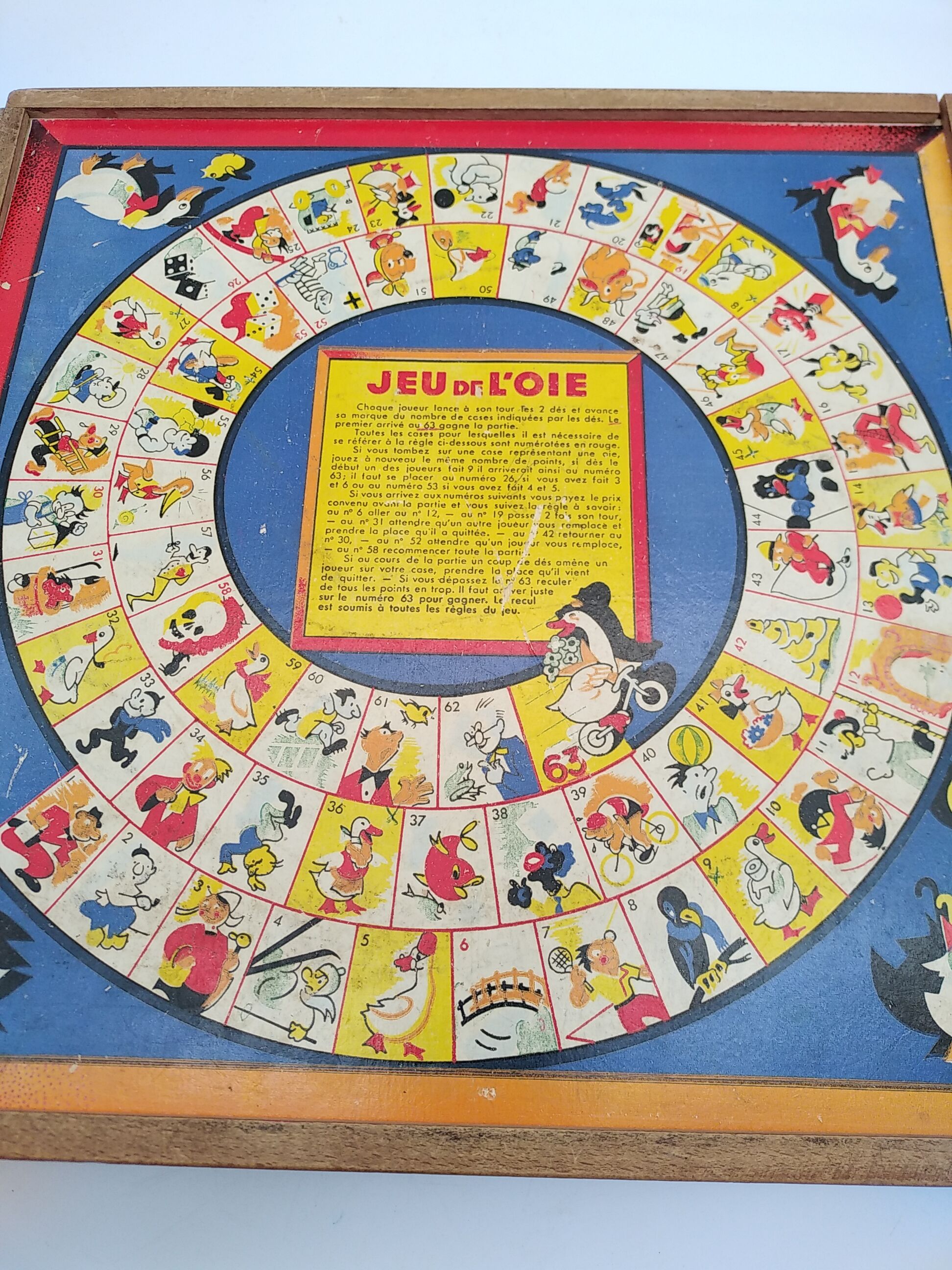 Goose game 60s/70s, little horses, lady