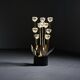 Sculptural floral lamp by Royal Copenhagen, Denmark, circa 1960.