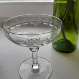 Lot de 6 coupes à champagne en cristal dépareillées début XXeme