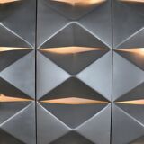 Aluminium modular wall mounted light panels 1960s