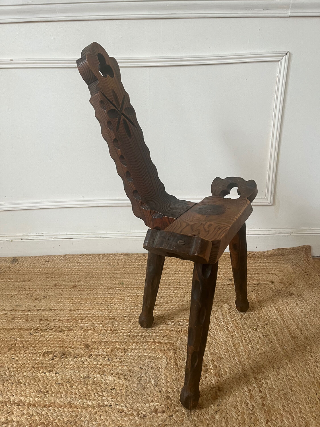 Brutalist tripod chair