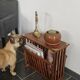 Rosewood and brass magazine stand table