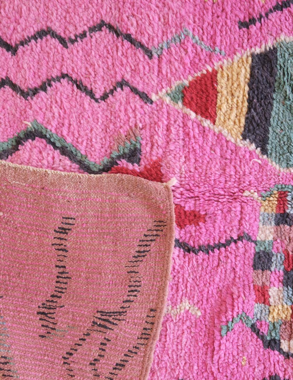 Pink Berber Rug - 261 x 171 cm