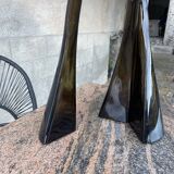 Trio of intertwined bottles signed Paco for O.Frey