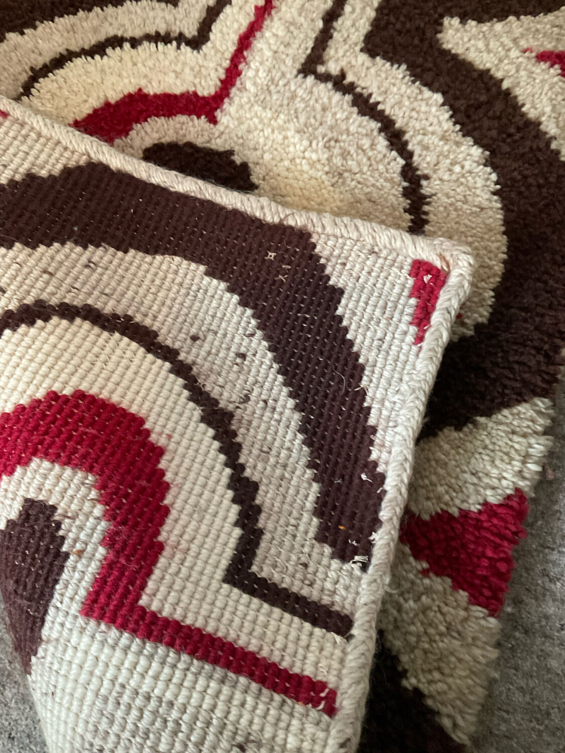 Wool rug 130x70 from the 70s