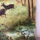 Clearing with five deer, oil on canvas signed F Hari Fourchon