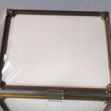 Vintage metal picture frame 26.5 x 24.5 cm convex glass