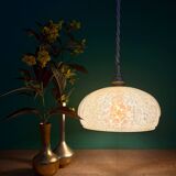 Vintage Art Deco glass pendant light in yellow from Clichy.