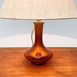 Mid-century Danish glass table lamp by Holmegaard