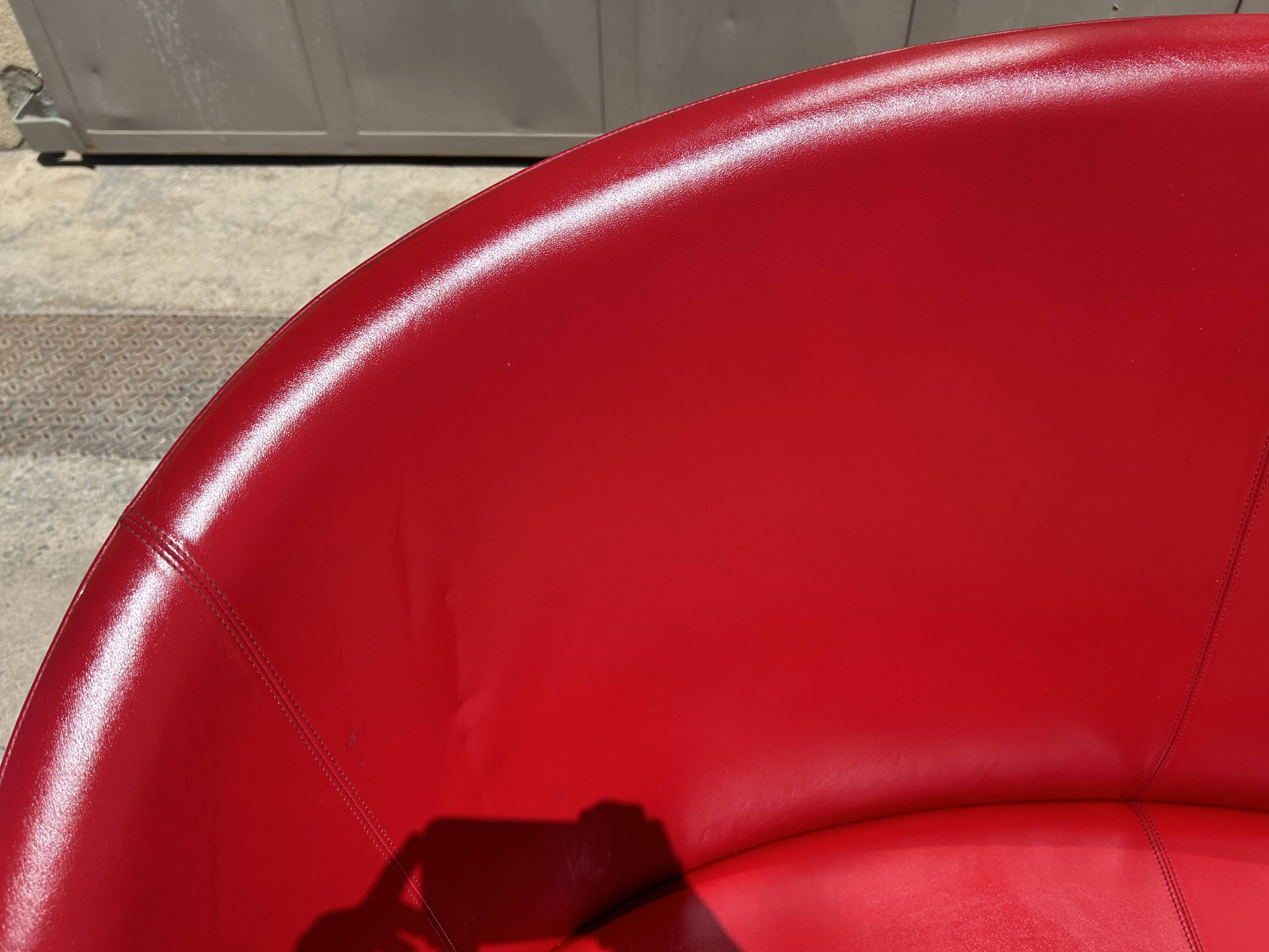 Leather sofa Lella and Massimo Vignelli for Poltrona Frau 1989