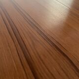 Scandinavian round teak dining table from the 60s extendable
