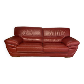 3-seater cowhide leather sofa