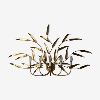 Wall lamp gilded leaves