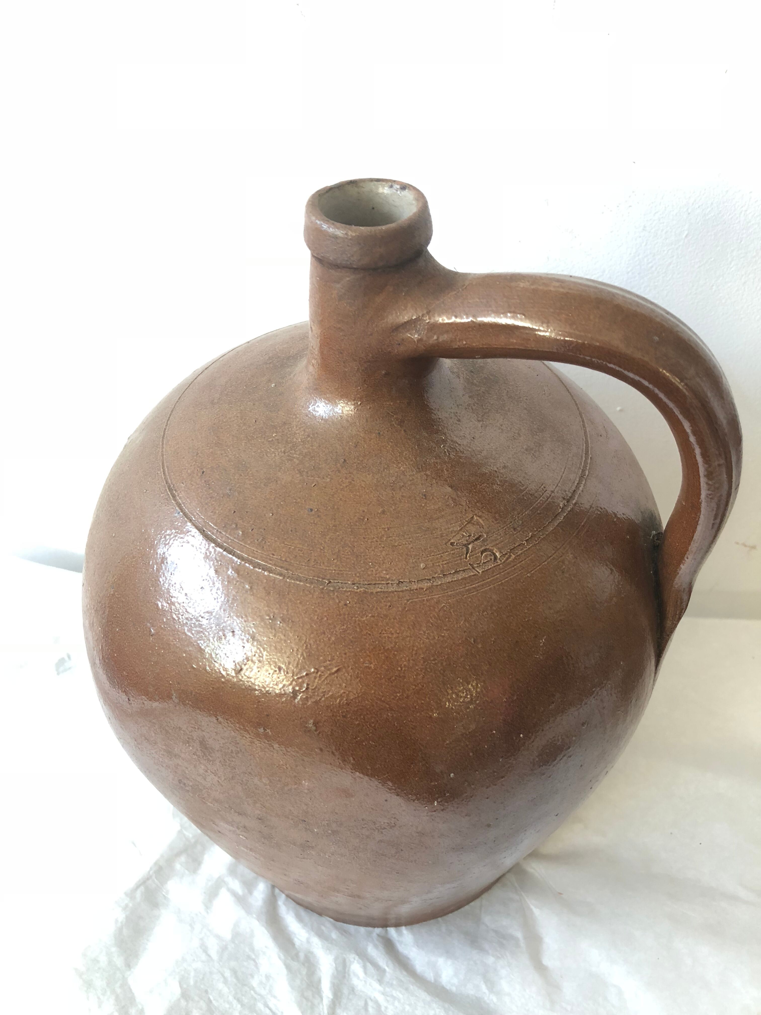 Bottle old glazed earthen