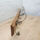 Coat holder 4 brass patères 19th