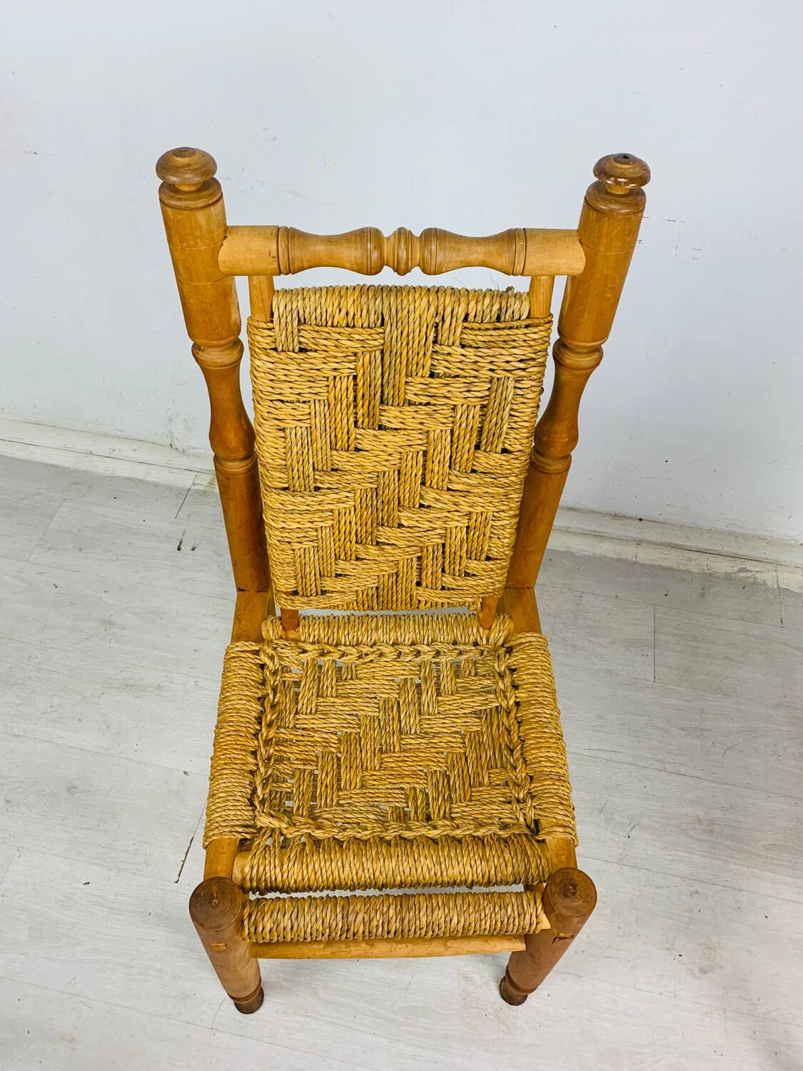 Wood and rope chair