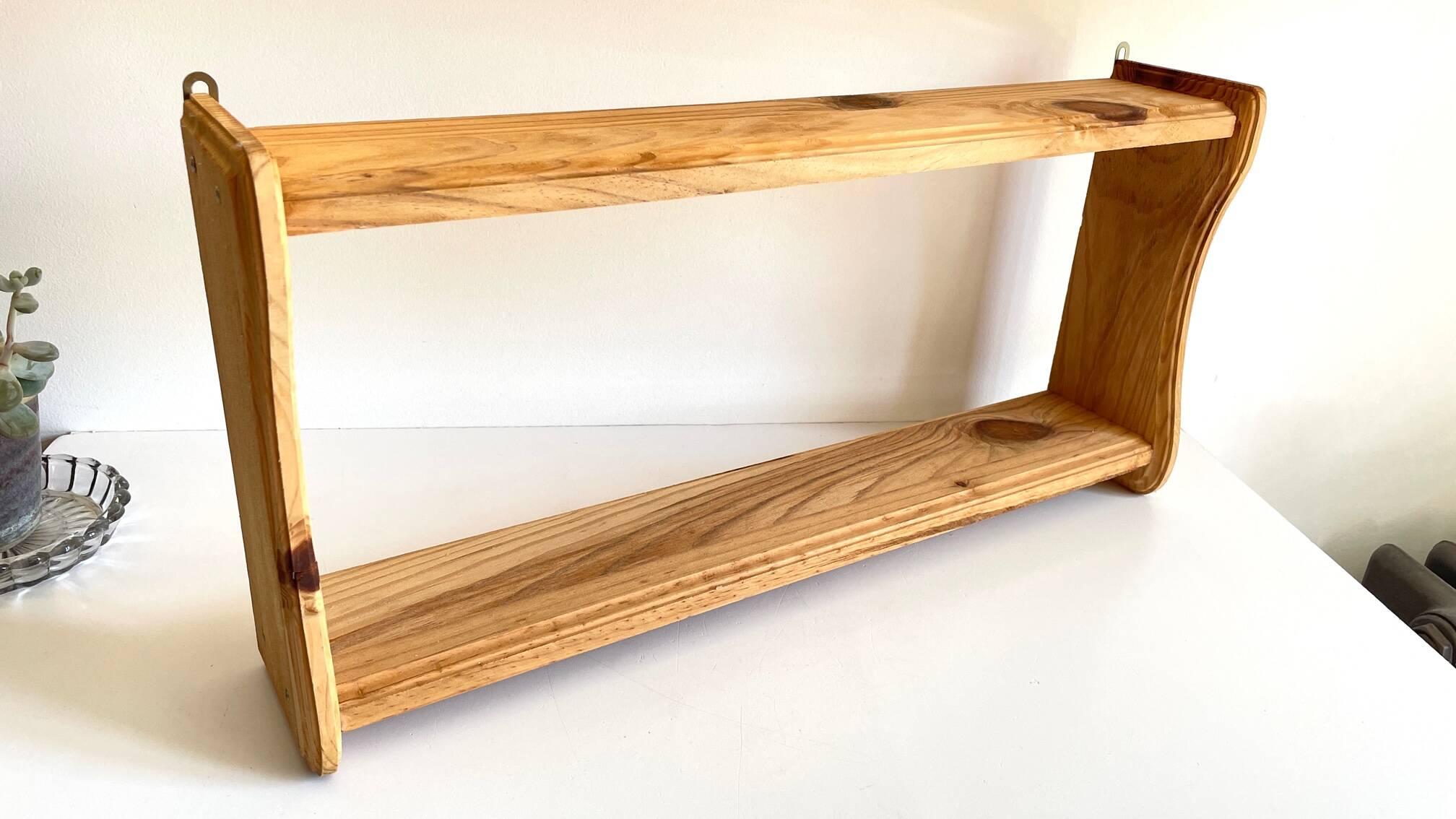 Vintage raw wood shelf