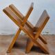 Porte-revues “Palabres” vintage en bois massif démontable, années 70, 40 cm
