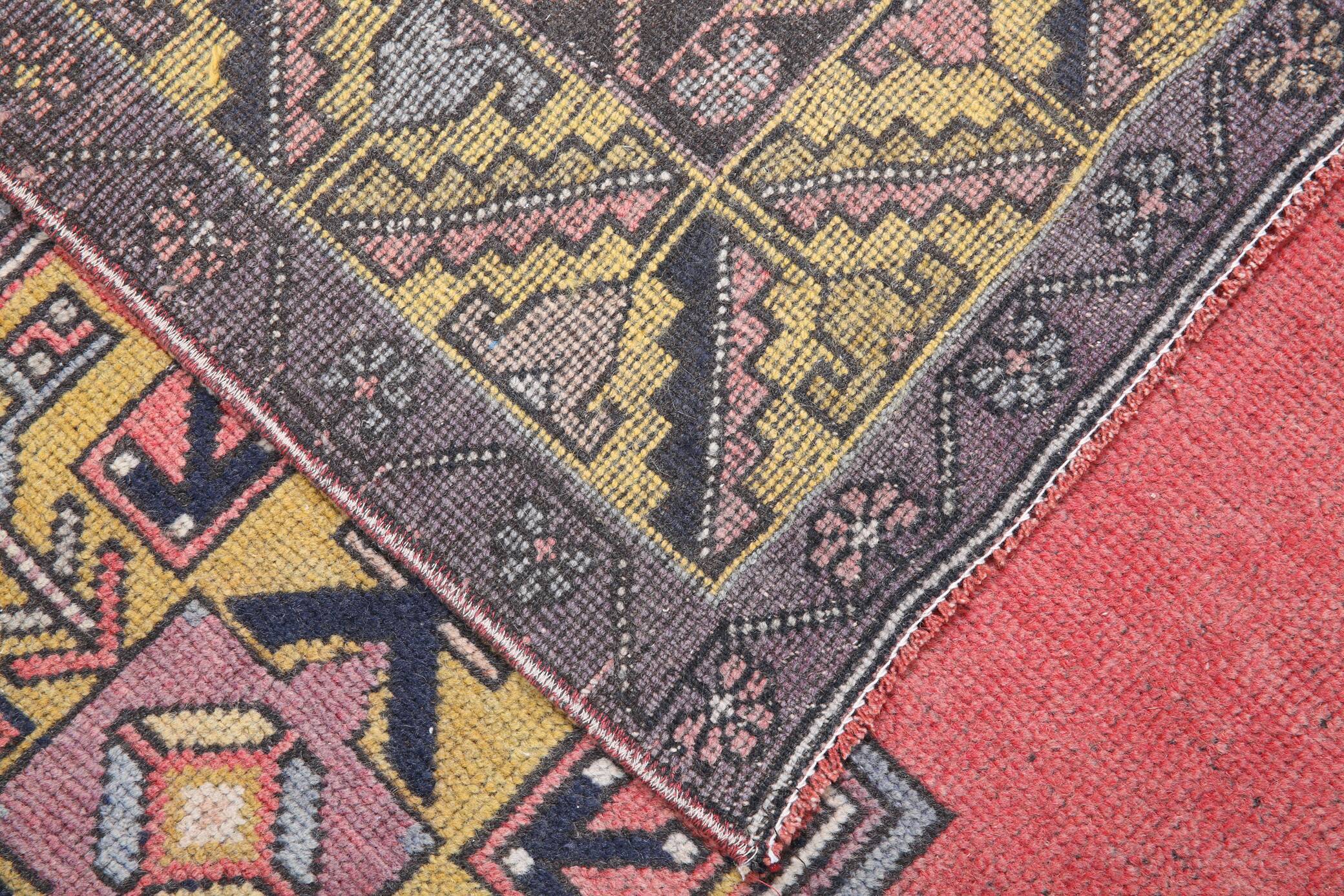 Tapis vintage rose antique 121x211