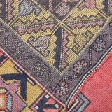 4x7 Tapis Vintage Rose Contemporain Ancien