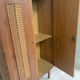 Vintage wood and rattan cabinet