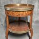 Marquetry-decorated gueridon – 20th century