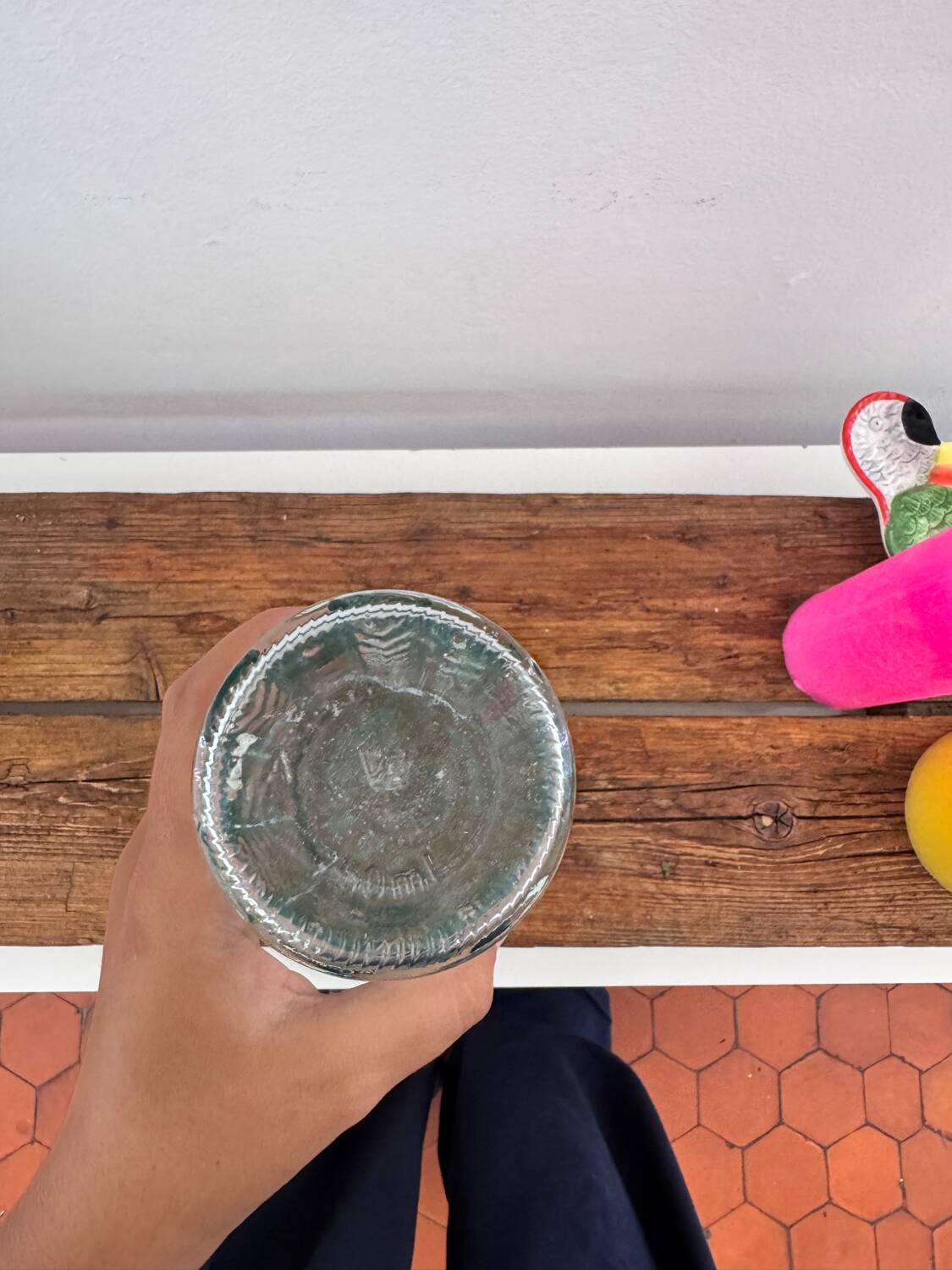 Clear cut glass bottle/carafe