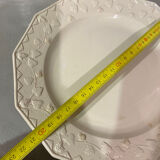 Set of 10 longwy white dessert plates