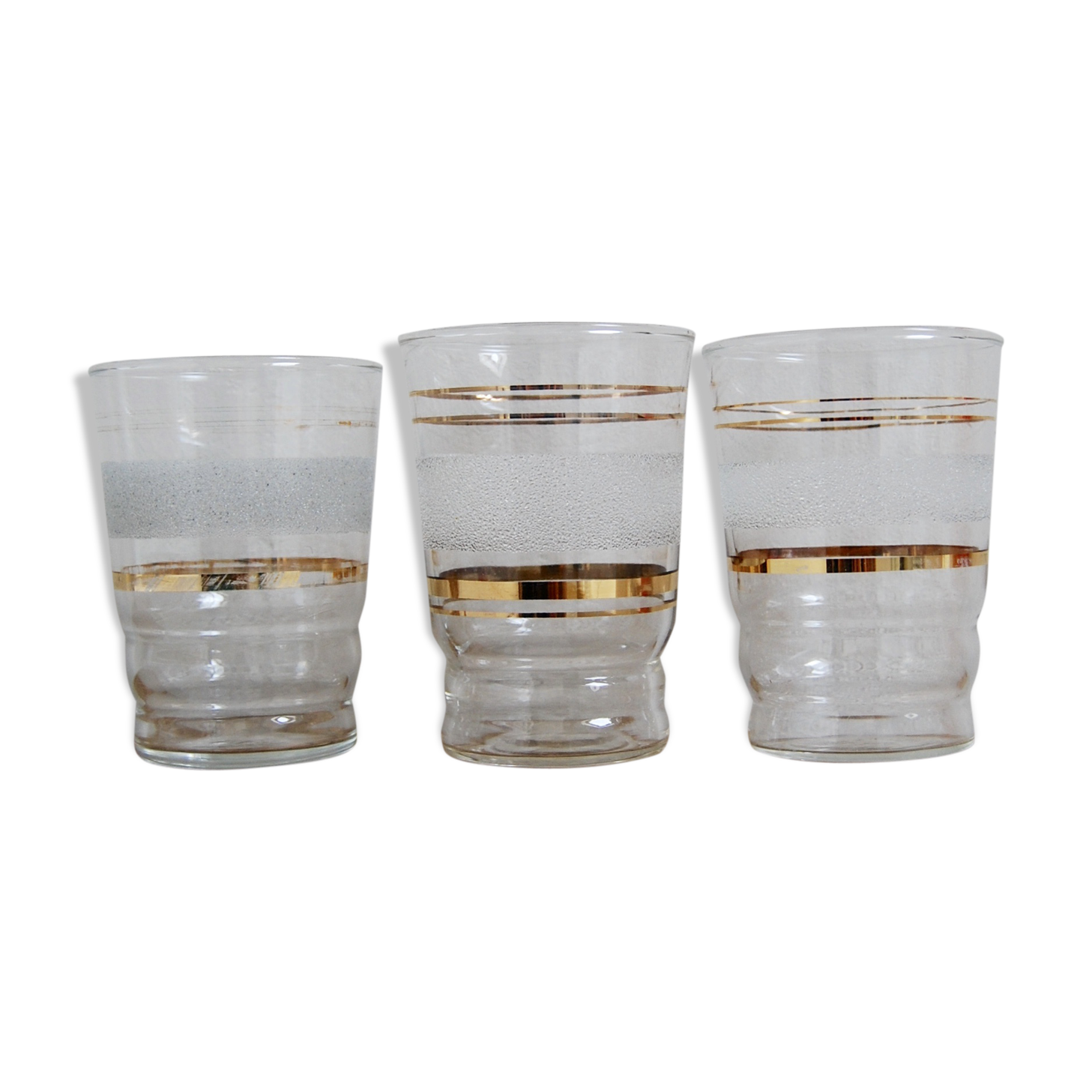 Granita glasses white and gold