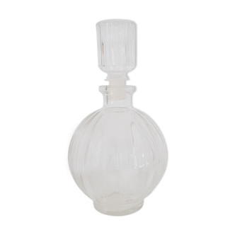 Carafe ball old white glass