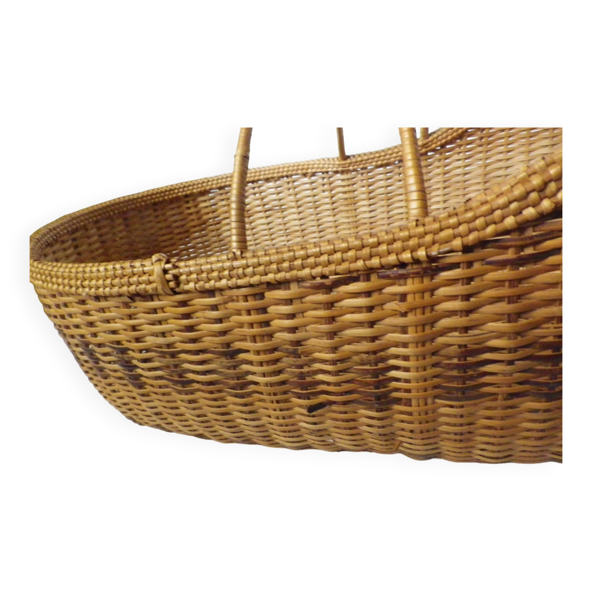 Antique wicker bassinet for babies