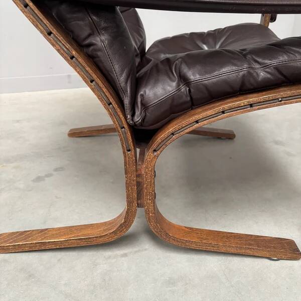 Fauteuil Siesta avec repose-pieds par Ingmar Relling, années 1960.