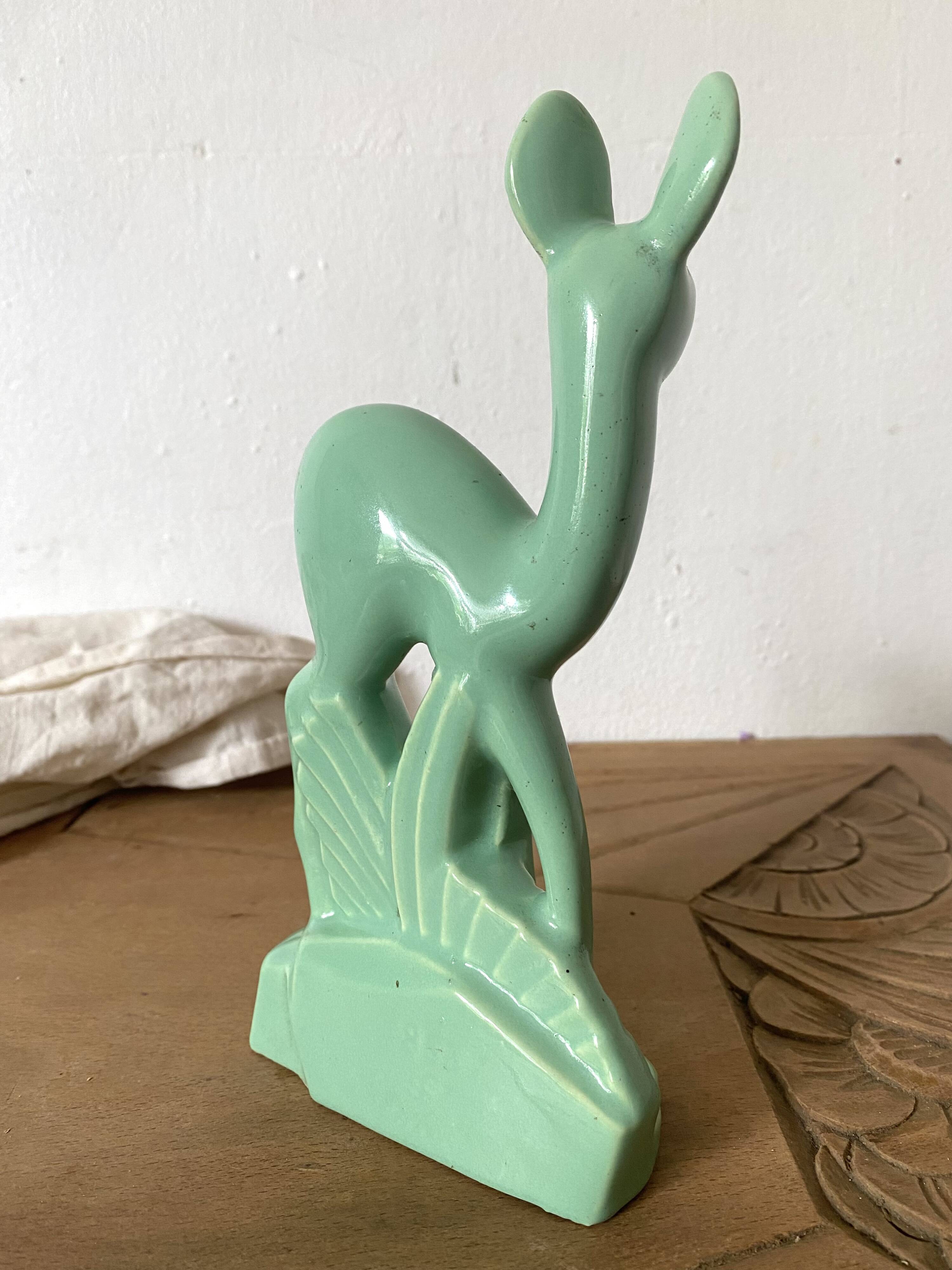 Art Deco Ceramic Doe