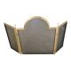 Vintage brass fire screen with 3 panels