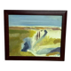 Original Swedish Oil on Panel – “Landscape” by JA 05 – Vintage & Framed – 58 × 48 cm (22.8" x 18.8")