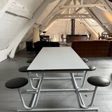 Refectory table and stools